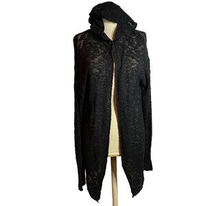 No Boundaries Black Cardigan with Hood XXL